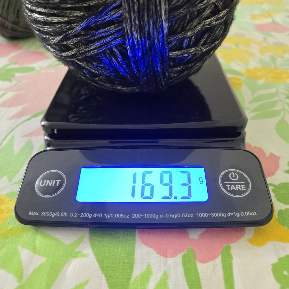 Acrylic Yarn Balls Gray And Silver Lot Of 2